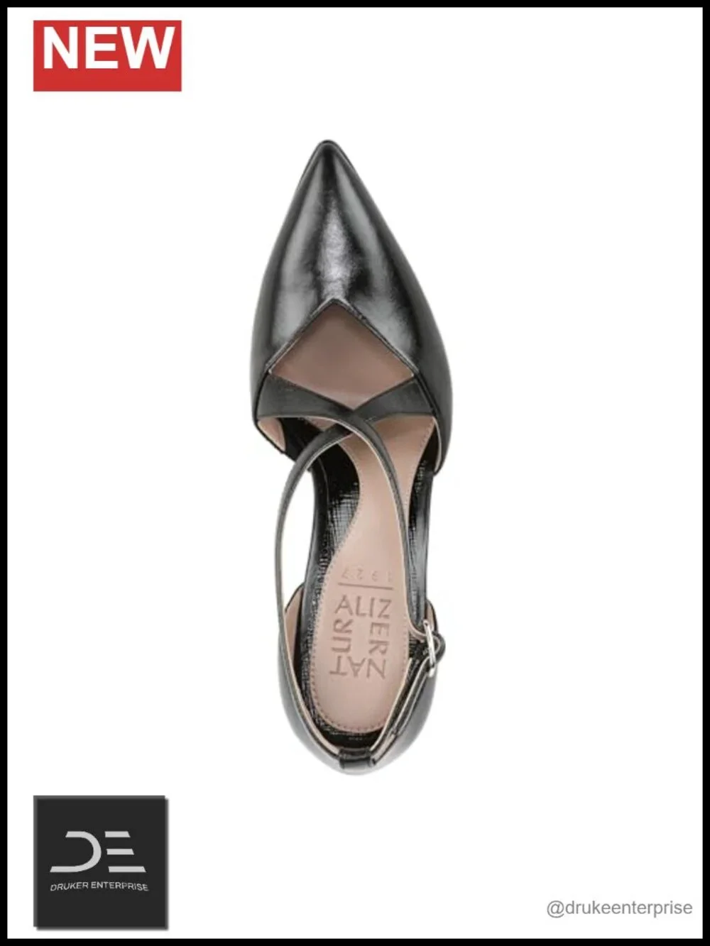 Naturalizer Angelina Leather Pumps Adjustable Strap 3.38